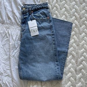 high waisted straight jeans